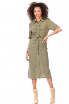 Dante 6 |  Dress with pleated details | green