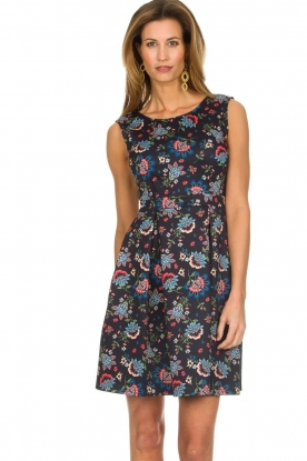 Set |  Dress with floral print Lea | blue 