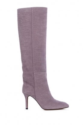 Toral | Slouchy suede boots with print Aura | purple