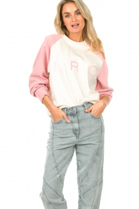IRO | Sweater met logo Jabiz | roze