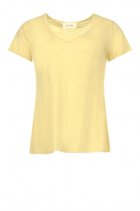 American Vintage | T-shirt with V-neck Jacksonville | yellow