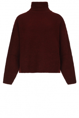 American Vintage | Knitted turtleneck sweater East | bordeaux