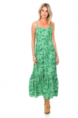Lollys Laundry |  Tie-dye maxi dress Uno | green
