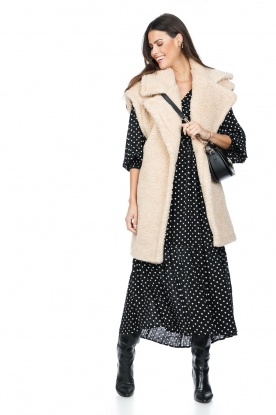 Lollys Laundry |  Polkadot printed maxi-dress Britta | black
