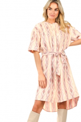 Sofie Schnoor | Geweven jurk met print Beena | roze 