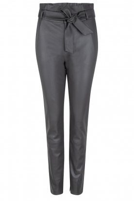 Dante 6 | Washed vegan leather trousers | grey 