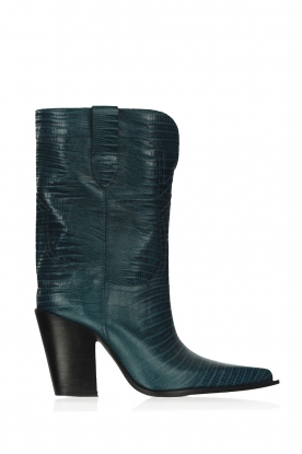 Leren cowboy laarzen Helga | blauw | Toral | Little Soho