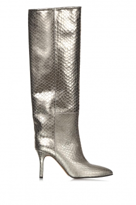 Toral |  Printed leather boots Aura | silver 