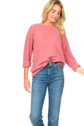 American Vintage |  Knitted long sweater Razpark | pink