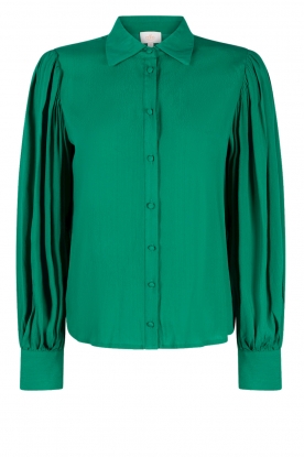 Aaiko | Blouse with puff sleeves Veronne | green