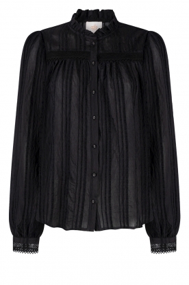 Aaiko | Blouse with puff sleeves Amelie | black
