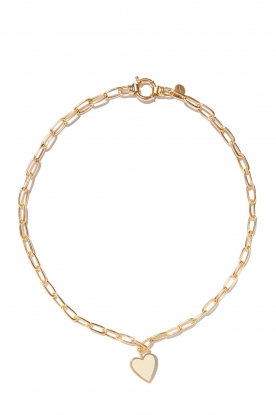 Mimi et Toi |  18K gold plated chain necklace with resin heart Cheri | gold 