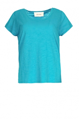 American Vintage |Basic T-shirt Jacksonville | blauw 