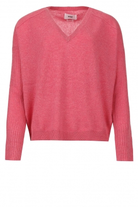 Not Shy | Cashmere sweater with v-neck | pink