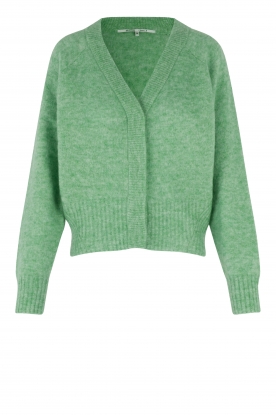 Second Female | Knitted mohair cardigan Brook | green