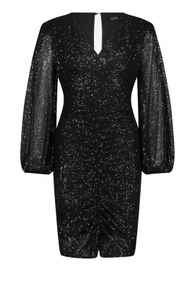 Ibana | Sequin dress with puff sleeves Bellini | black