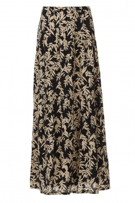 ba&sh | Maxi skirt with flower print Tally | black