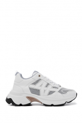 Nubikk | Chunky leather sneakers Ross Trek Edge | white