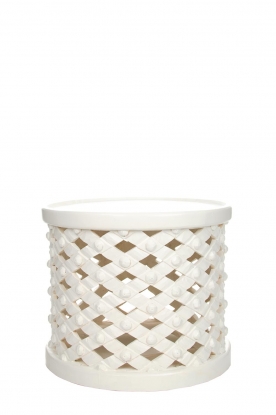 Little Soho Living |  Side table Reese - low |  white 