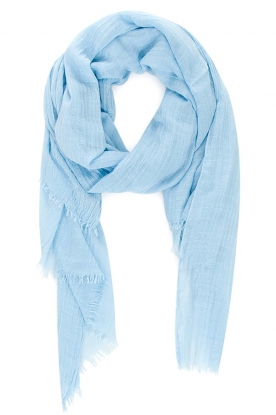American Vintage |Sjaal met franjes Safo | blauw 