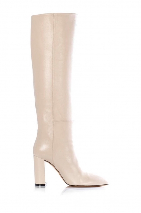 Toral | Leather knee boots Sofia | natural