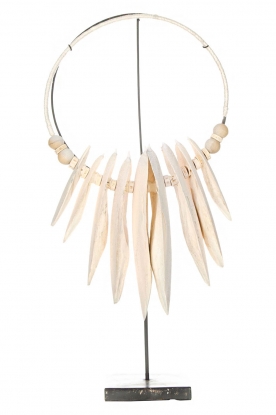 Little Soho Living | Cuttlefish necklace on a stand Rose | white
