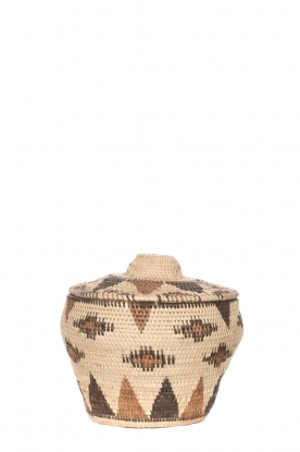 Little Soho Living | Printed rattan basket Abbey - small | natural