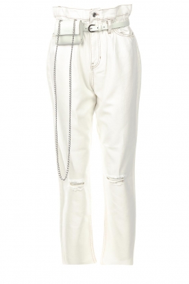 Liu Jo Denim | Paperbag jeans with belt Georgia | white
