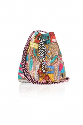 Little Soho | Bag with beads and mirrors Kia | pink