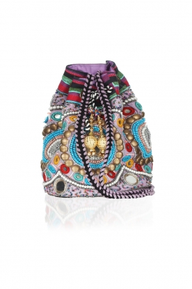 Little Soho | Bag with beads and mirrors Kia | lila 