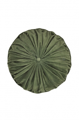 Little Soho Living | 50x50 Round velvet cushion Marta | green