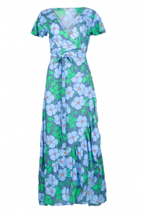 Genesis |Maxi-jurk met bloemenprint Aiko | blauw