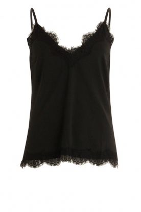 CC Heart | Top with lace details Puck | black