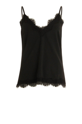 CC Heart | Top with lace details Puck | black