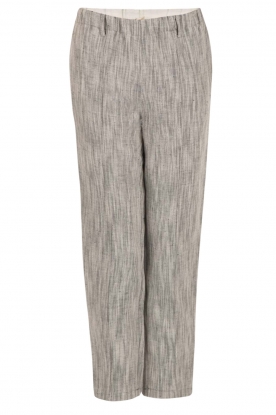 Linnen pantalon Pinarella | blauw/wit