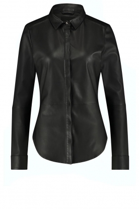 STUDIO AR |  Lamb leather blouse Dita | black 