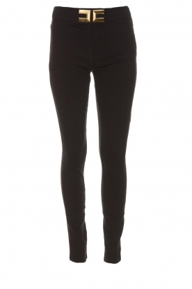 High waisted broek Penelope | zwart | ELISABETTA FRANCHI | Little Soho