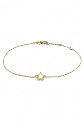 Just Franky | 14k armband Ster | goud