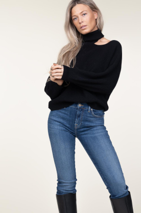 Dante 6 |  Knitted sweater with cut-outs Marenna | black