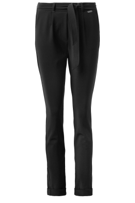 D-ETOILES CASIOPE | Travelwear pants with tie belt Antigua | black