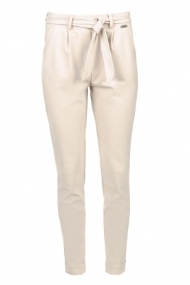 D-ETOILES CASIOPE |  Travelwear pants with tie belt Antigua | cement
