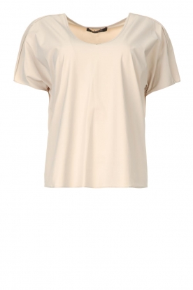 D-ETOILES CASIOPE | Travelwear T-shirt with v-neck Alizée | natural