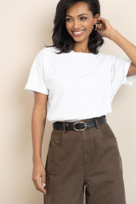 American Vintage | Boxy T-shirt Fizvalley | wit 