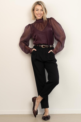 Copenhagen Muse |  High waist barrel trousers Tailor | black 