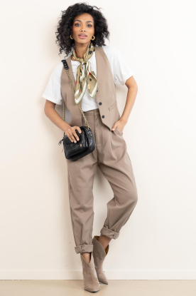 Copenhagen Muse | High waist barrel pantalon Tailor | beige 