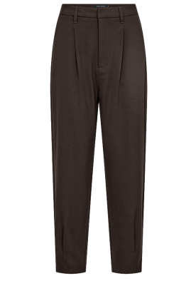 Copenhagen Muse |  High waist barrel trousers Tailor | dark brown 