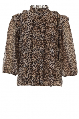 Notes Du Nord | Leopard blouse Fabiola | animal print
