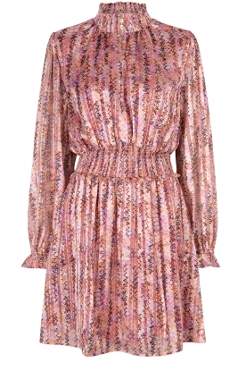 Dante 6 |Jaqcuard jurk met print en lurex Vivida | roze 