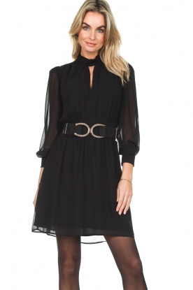 Dante 6 |  Dress with transparant sleeves | black 