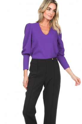Dante 6 |  Top with puff sleeves Brody | purple 